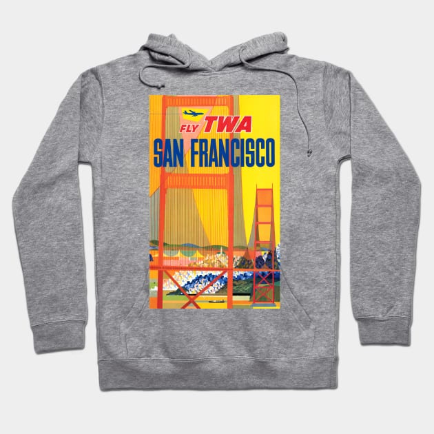 Vintage Travel Poster USA San Francisco Hoodie by vintagetreasure